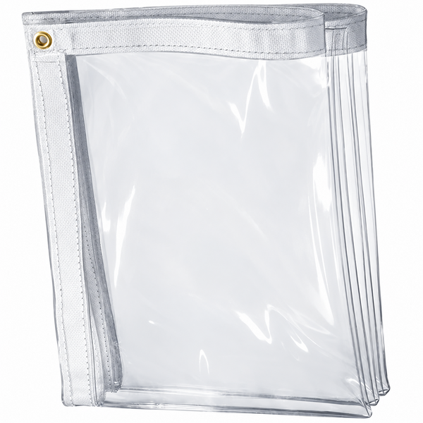 20 Mil Fire Retardant Clear Vinyl Tarp for Visible Outdoor Coverage