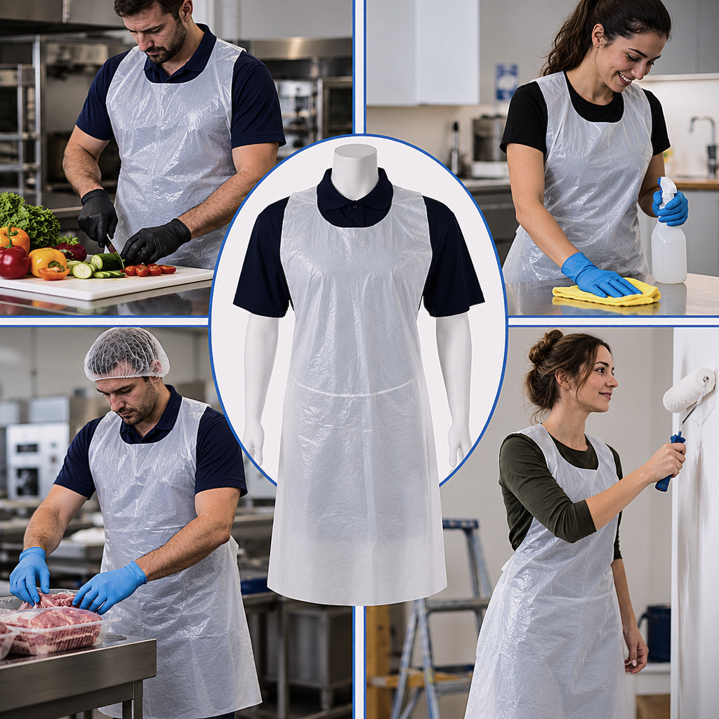 Disposable Poly Aprons - Pack of 100