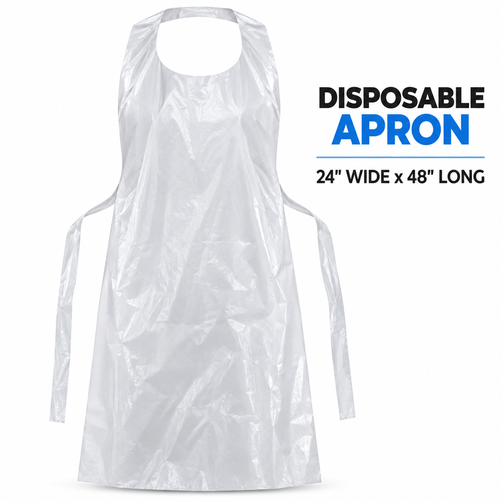 Disposable Poly Aprons - Pack of 100