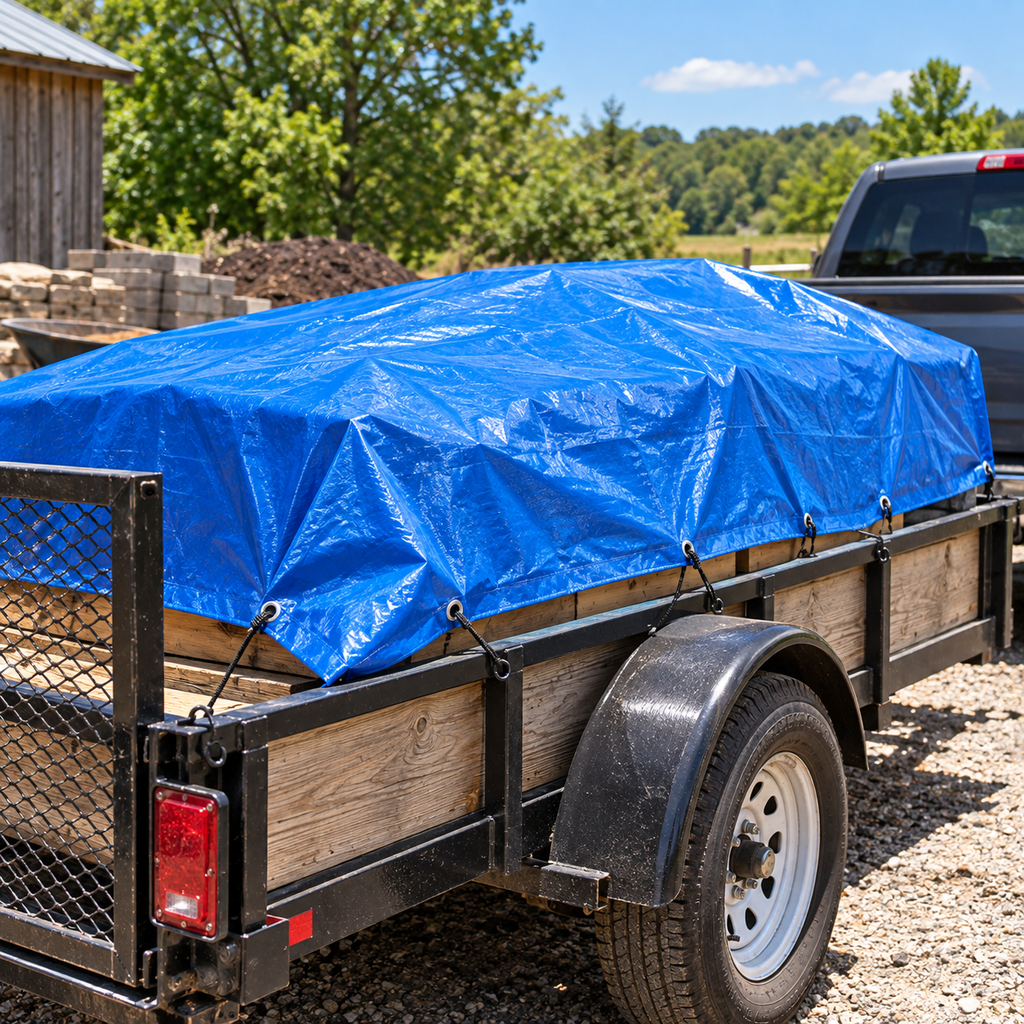 5 Mil Blue Poly Tarp for Everyday Outdoor Coverage
