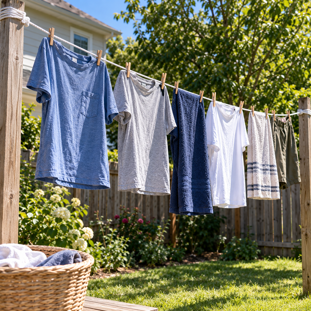 Durable Plastic Coated Clothesline for Outdoor Laundry