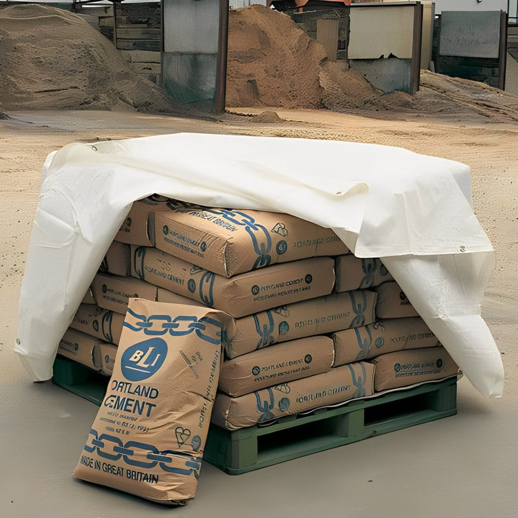 200gsm White Polyethylene Tarpaulin – Light Permitting Cover for Market Stalls, Work Zones & Outdoor Shelters