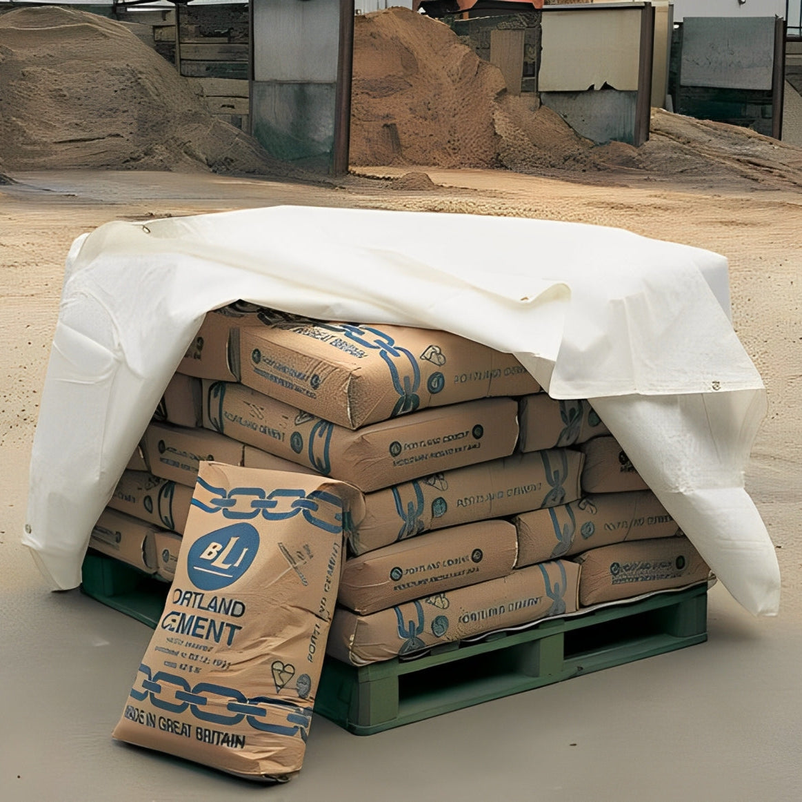 200gsm White Polyethylene Tarpaulin – Light Permitting Cover for Market Stalls, Work Zones & Outdoor Shelters