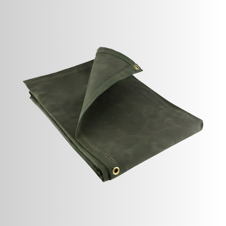 Military Green Heavy Duty Canvas Tarpaulin 21oz – Breathable, Water-Resistant Cover