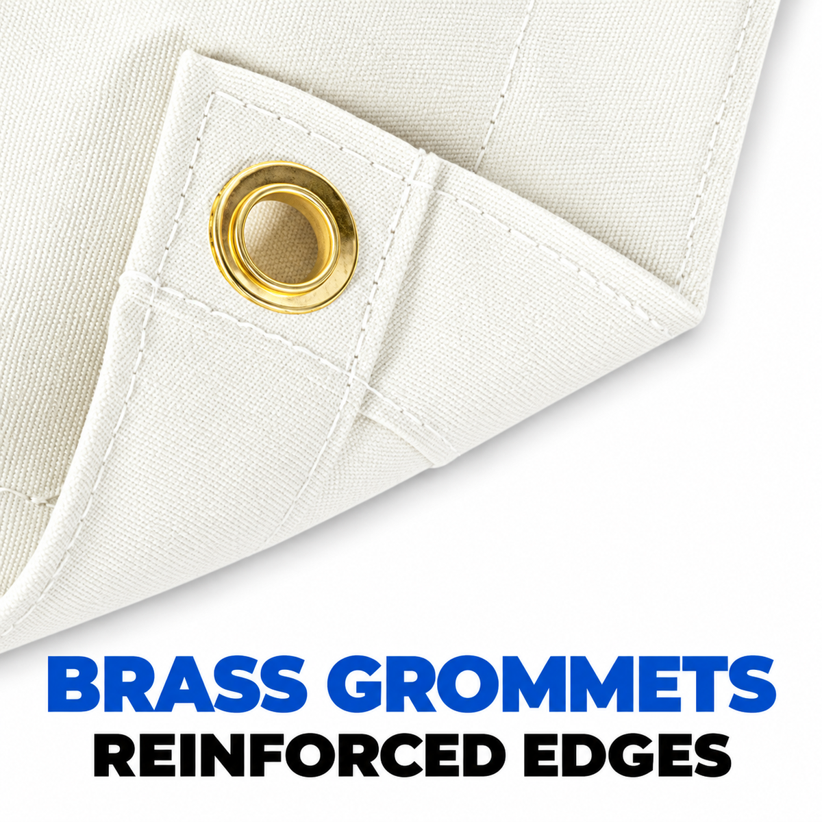 White 10oz Canvas Tarp for Commercial and Outdoor Use