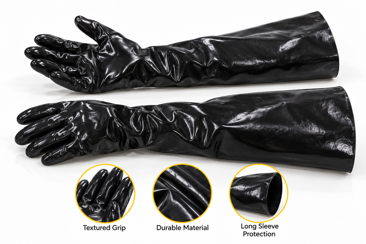 18 Inch PVC Coated Gloves for Chemical and Work Protection